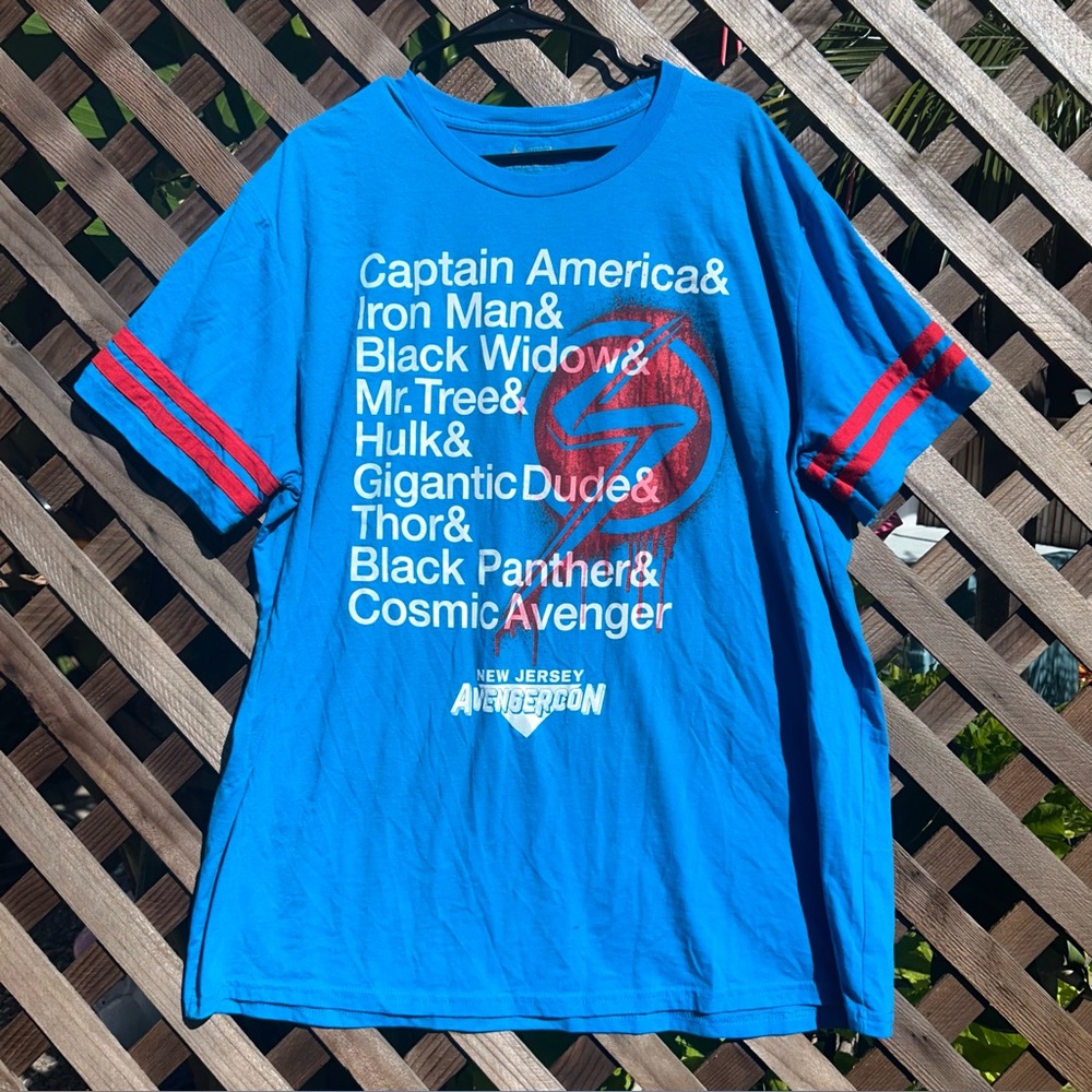 NWOT Unisex Size 3X Disney Marvel New Jersey Avengercon Blue T-Shirt